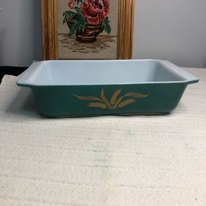 Vintage Rare Pyrex Green Wheat Promotional Casserole Dish